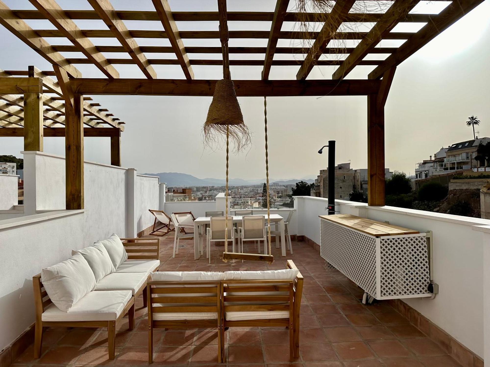 马拉加Atico Con Solarium Y Bbq Cerca Del Centro 6 Pax公寓 外观 照片