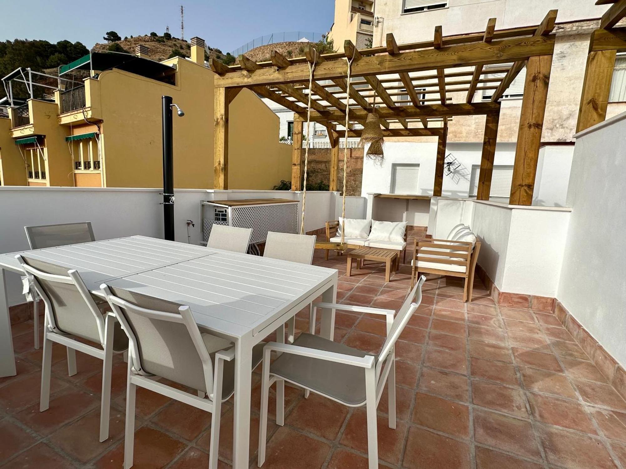 马拉加Atico Con Solarium Y Bbq Cerca Del Centro 6 Pax公寓 外观 照片